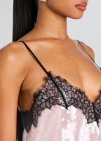 Rose Sequin Lace Dress