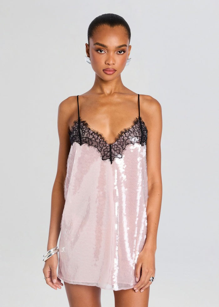 Rose Sequin Lace Dress
