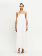 Shell-Embroidered Cotton Maxi Dress