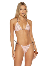 Florida Pink Polka Dot Triangle Bikini Set