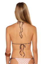 Florida Pink Polka Dot Triangle Bikini Set