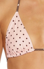 Florida Pink Polka Dot Triangle Bikini Set