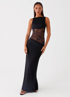 Lace Patchwork Maxi Dress