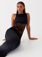 Lace Patchwork Maxi Dress