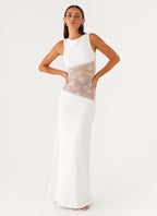 Lace Patchwork Maxi Dress