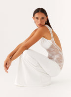 Lace Patchwork Maxi Dress