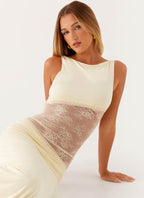 Lace Patchwork Maxi Dress