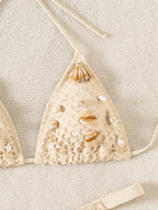 Conch Shell–Embellished Bikini Set