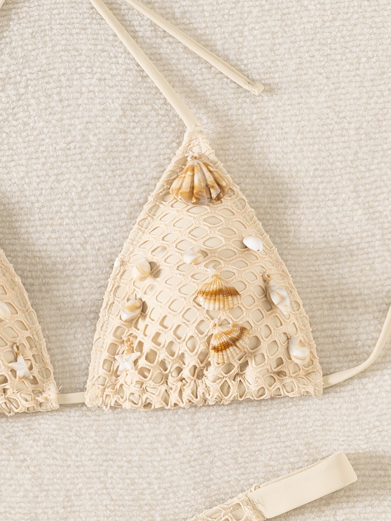 Conch Shell–Embellished Bikini Set