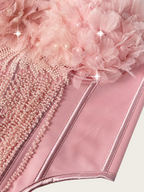 Blush Pink 3D Floral Beaded Corset Top