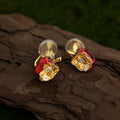 Red Apple Zircon Earrings