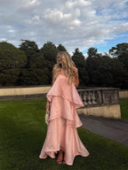 Tilly Tiered Maxi Dress in Light Pink
