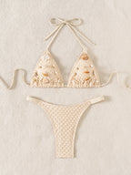 Conch Shell–Embellished Bikini Set