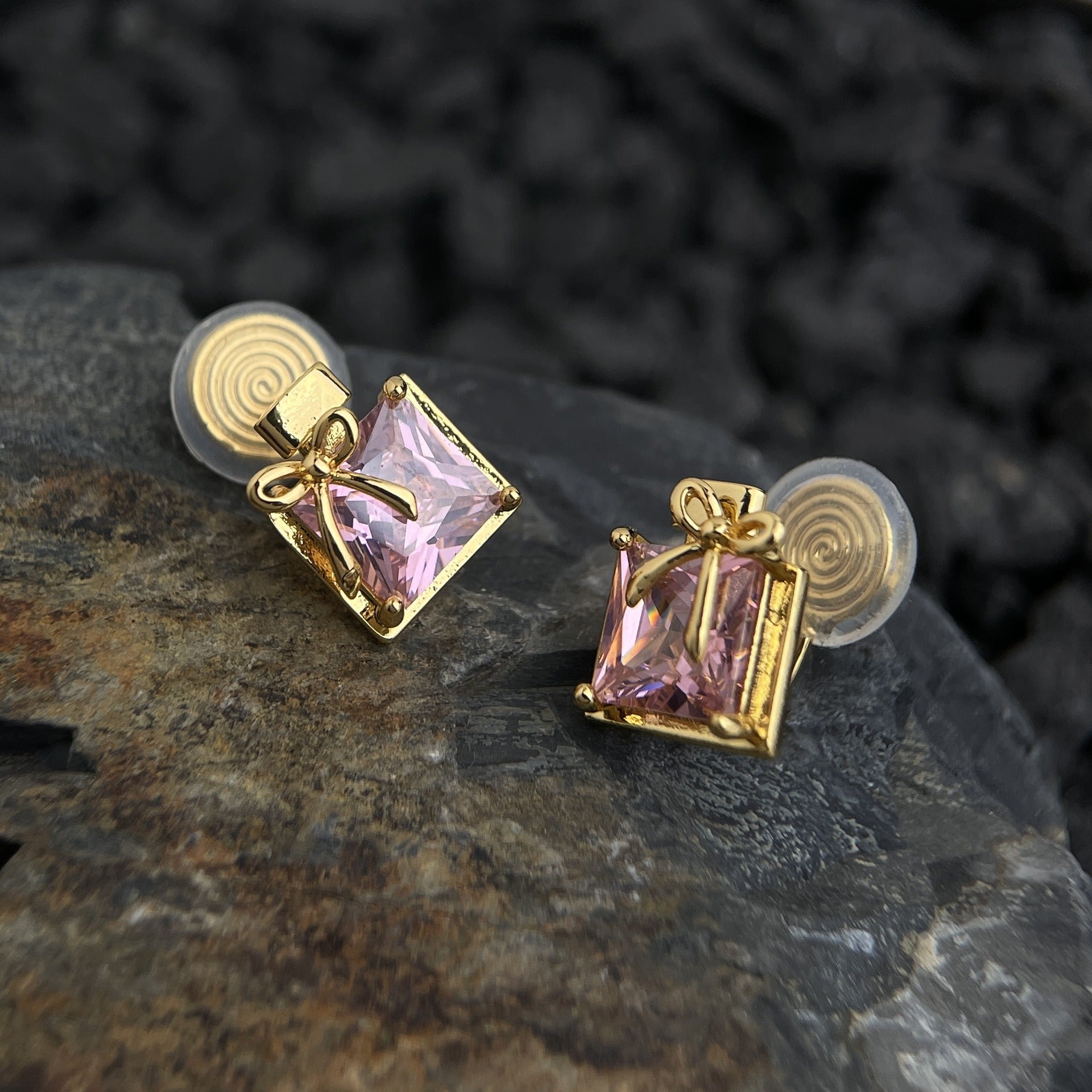 Perfume Bottle Bow Earrings