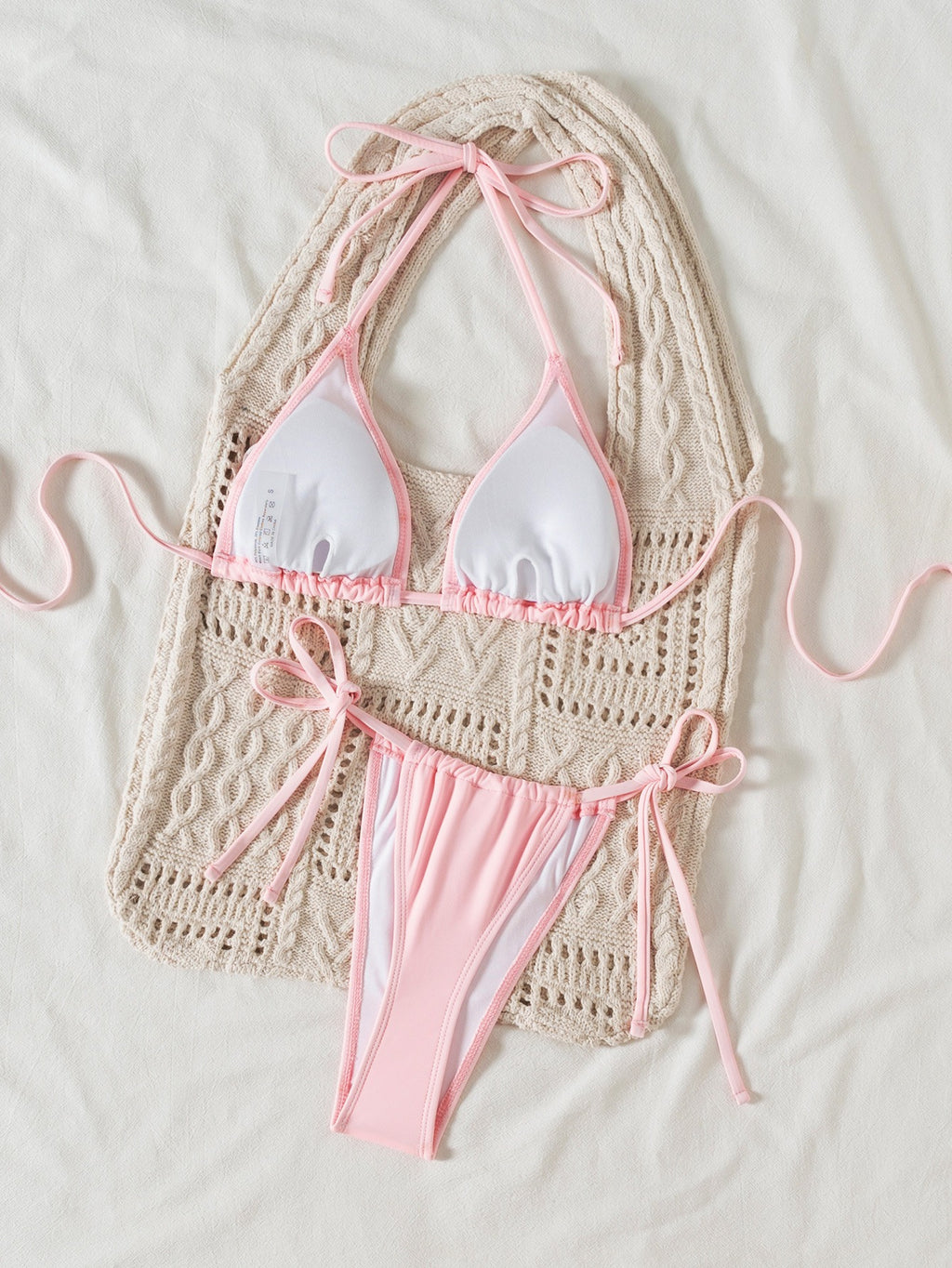 3D Flower Beaded Bikini Set