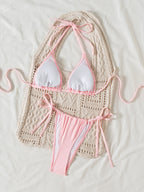 3D Flower Beaded Bikini Set