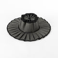 Heather Grey Pleated Straw Sun Hat