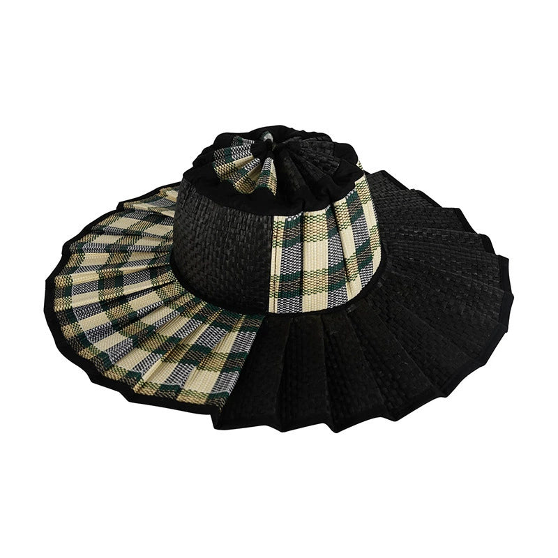 Horizon Foldable Sun Hat – Midnight Plaid