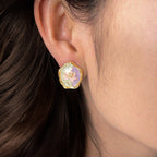 Monet’s Garden Vintage Enamel Earrings