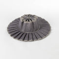 Charcoal Pleated Straw Sun Hat