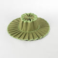 Sage Green Pleated Straw Sun Hat