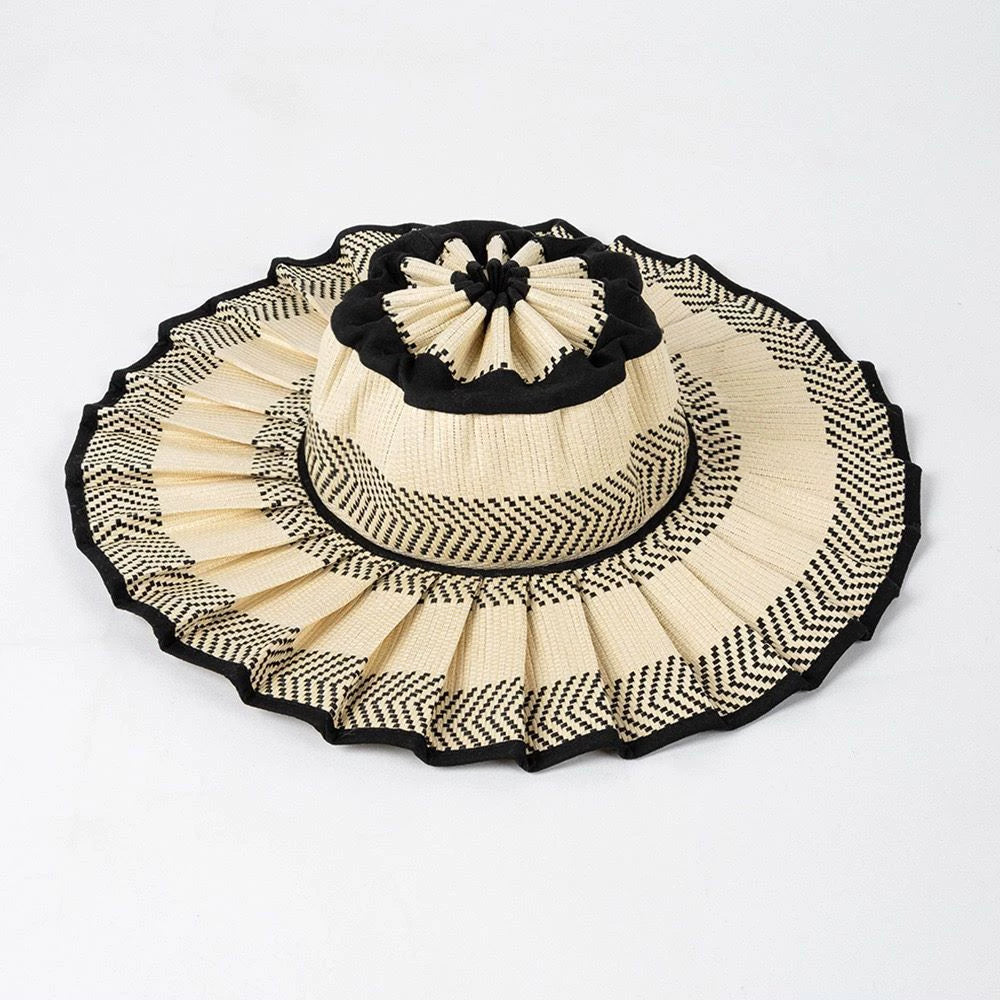 Horizon Foldable Sun Hat – Midnight Chevron