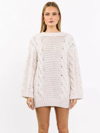 Loose Chunky Pullover Sweater Dress