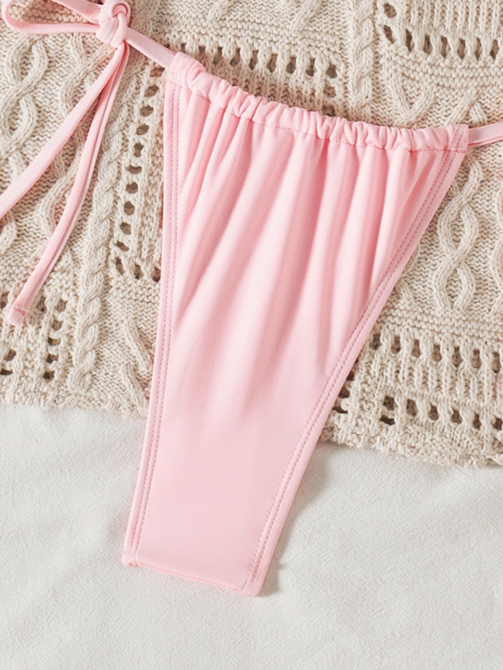 3D Flower Beaded Bikini Set