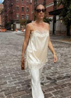 Satin Effect Lace Top - Canva