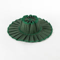 Emerald Green Pleated Straw Sun Hat