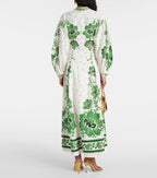 Kensington Printed Maxi Dress – Emerald Flora