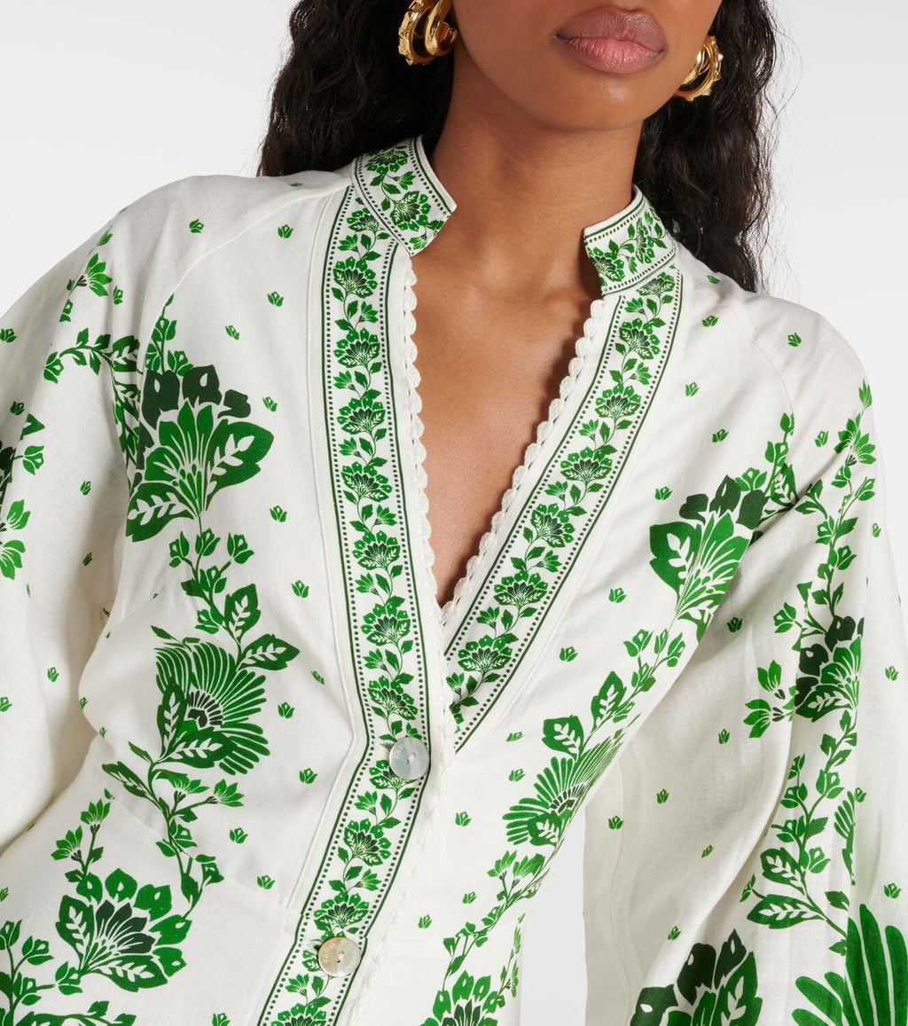 Kensington Printed Maxi Dress – Emerald Flora
