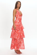 Isla Tiered Deep-V Maxi – Sunset Hibiscus
