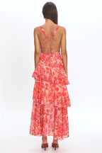 Isla Tiered Deep-V Maxi – Sunset Hibiscus