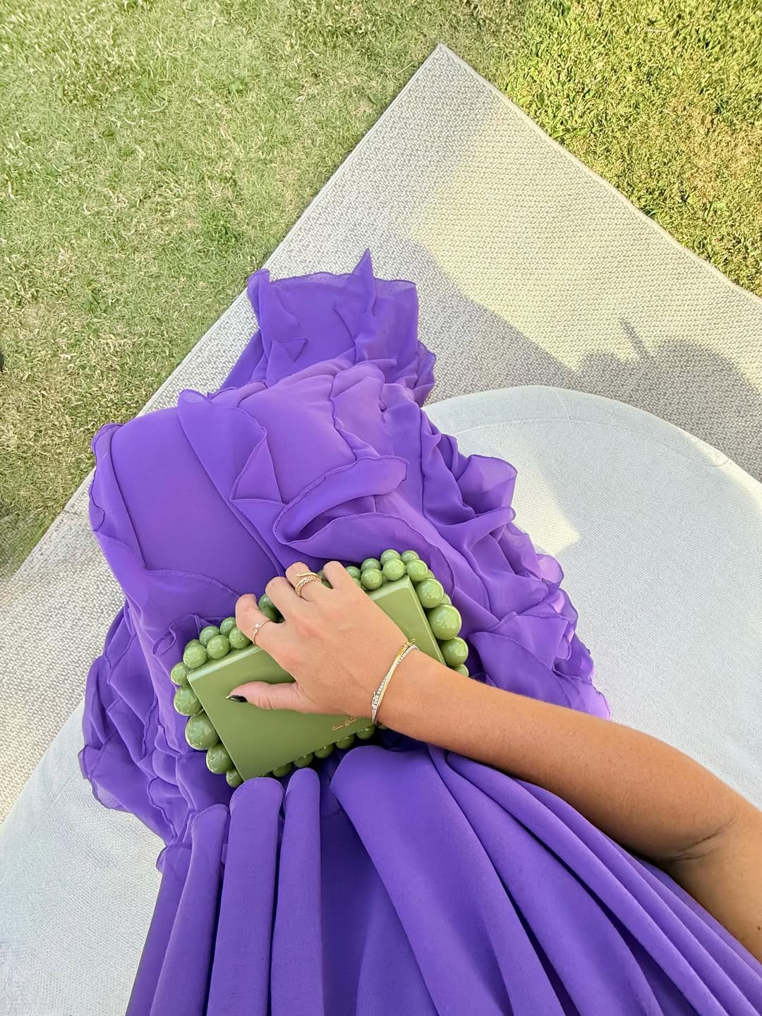 Purple Ruffled Maxi Dress