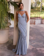 Blue Stripe Maxi Dress