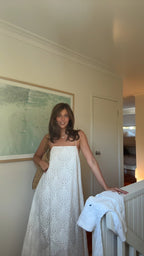 Shell-Embroidered Cotton Maxi Dress