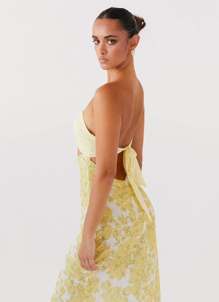 Elara Cut-Out Floral Maxi Dress
