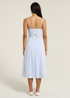 Baby Bows Patchwork Midi Dress