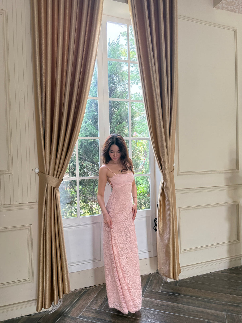 Lacey Maxi Dress - Double Lined Back Tie Maxi