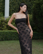 Lacey Maxi Dress - Double Lined Back Tie Maxi