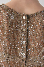 Ivette Sequin Midi Dress Mocha