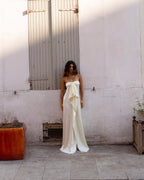 Aphrodite Draped Scarf Maxi – Champagne Pearl