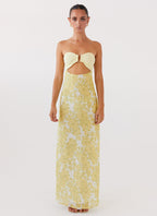 Elara Cut-Out Floral Maxi Dress