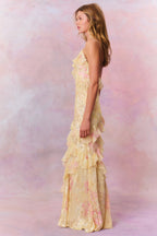 Seraphina Ruffle Maxi – Gilded Garden
