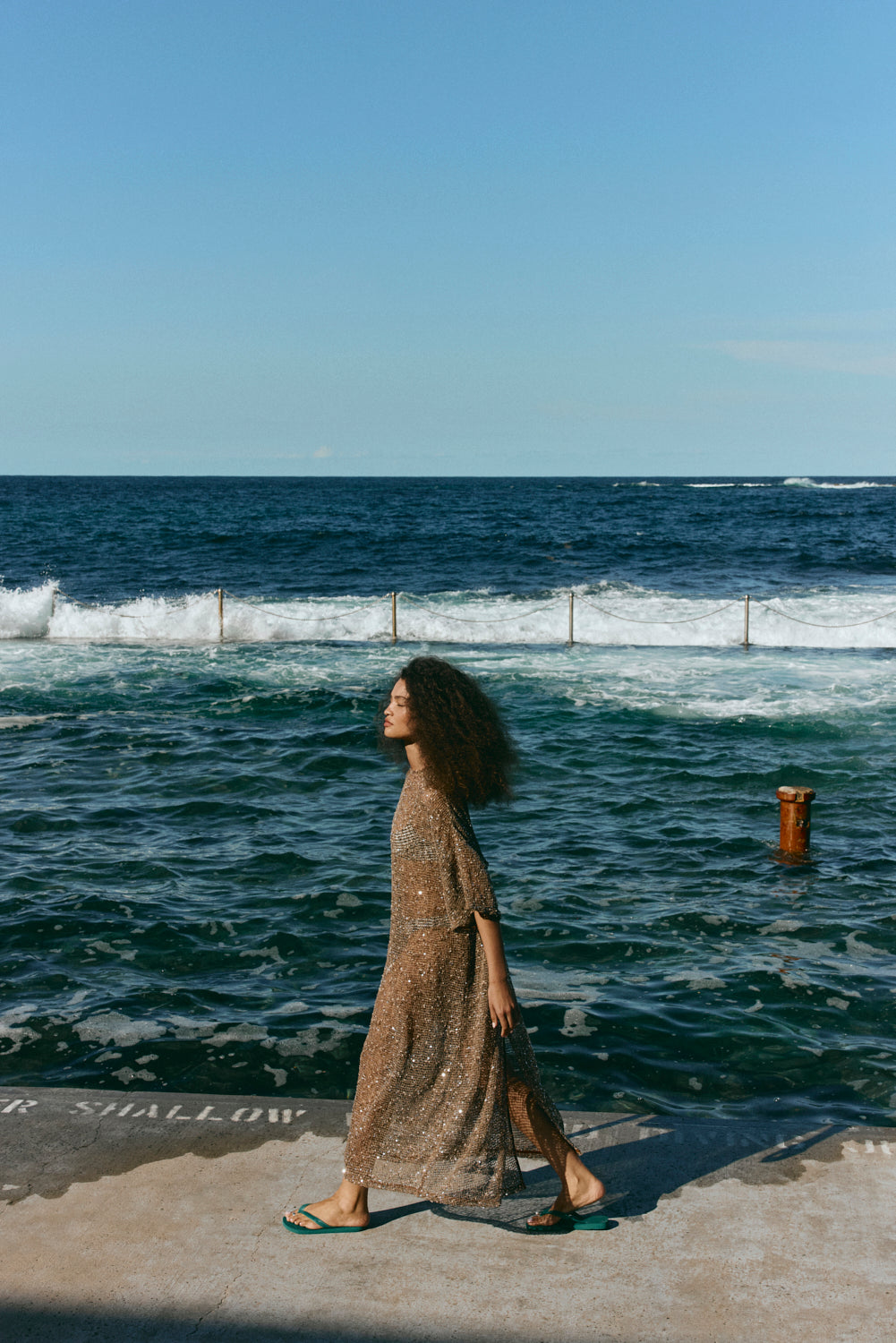 Ivette Sequin Midi Dress Mocha