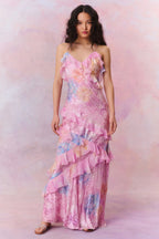 Seraphina Ruffle Maxi – Pastel Bloom