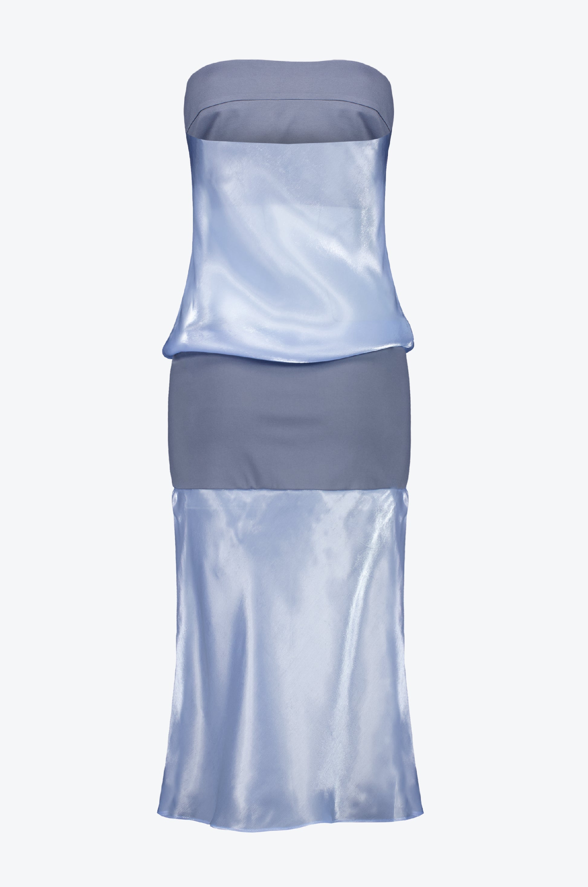 Cyra Liquid Satin Maxi – Steel Blue