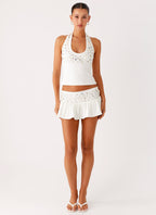 Vegas Nights Halter Neck Set - White