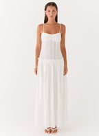 Jacinda Drop Waist Maxi Dress - Ivory